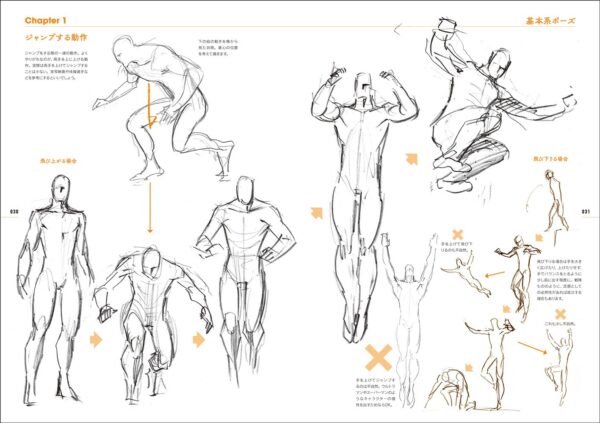 Muscle Character with Movement Sketches Artbook by Junichi Hayama - Image 6