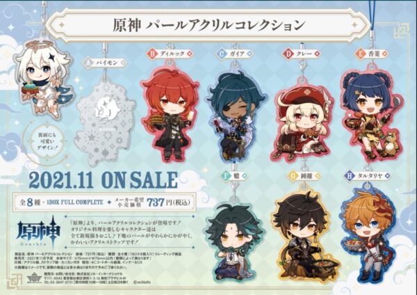 Genshin Impact Acrylic Mascot Collection Set