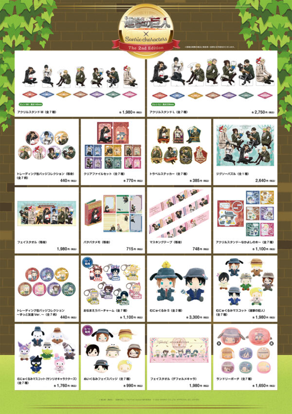 [Limited] Attack on Titan x Sanrio Character The 2nd Edition