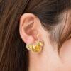 [LIMITED] Pokemon accessory×25NICOLE Glitter Bijou Earrings Teddiursa
