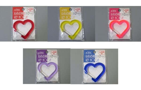 [100 YEN SHOP] Acrylic Carabiner Hearth Key Hook