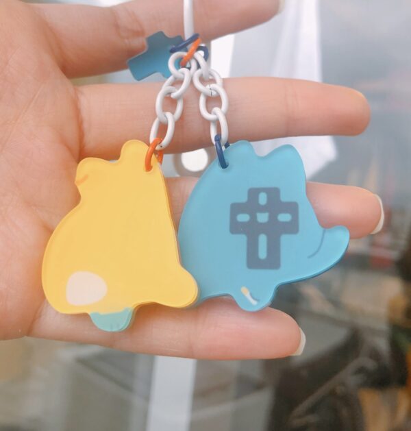 [LIMITED] Trigun Stampede Holding Hands Vash and Wolfwood Acrylic Keychains by Dunatdan - Image 3