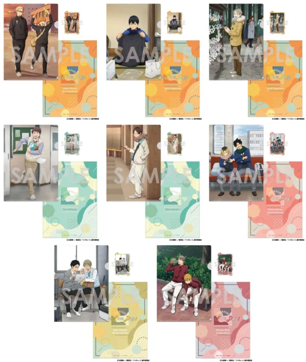 [Limited] Haikyuu!! Clear Folder & Die-cut Sticker Set -One fine Day!- - Image 2