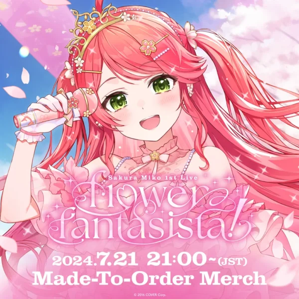 [Limited] Hololive Sakura Miko 1st Live "flower fantasista!" Concert Merchandise Goods (Made-To-Order)