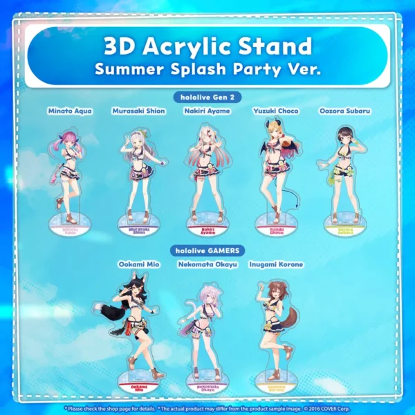 [Limited] Hololive 3D Acrylic Stand Summer Splash Party Ver. (Resale) - Image 4