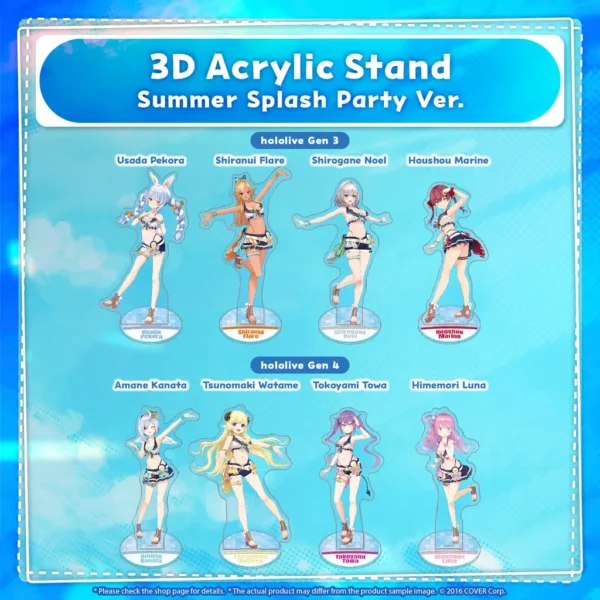 [Limited] Hololive 3D Acrylic Stand Summer Splash Party Ver. (Resale) - Image 5