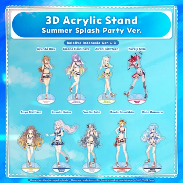 [Limited] Hololive 3D Acrylic Stand Summer Splash Party Ver. (Resale) - Image 7