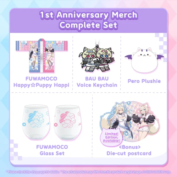 [Limited] Hololive EN FUWAMOCO 1st Anniversary Celebration Goods - Image 2