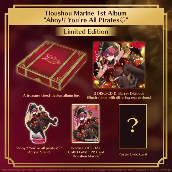 [Limited] Hololive Houshou Marine 1st Album "Ahoy!! You're All Pirates♡!" - Image 5