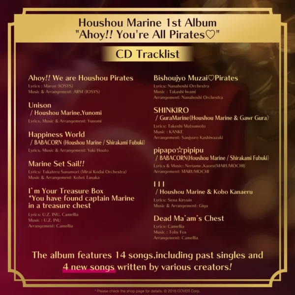 [Limited] Hololive Houshou Marine 1st Album "Ahoy!! You're All Pirates♡!" - Image 6