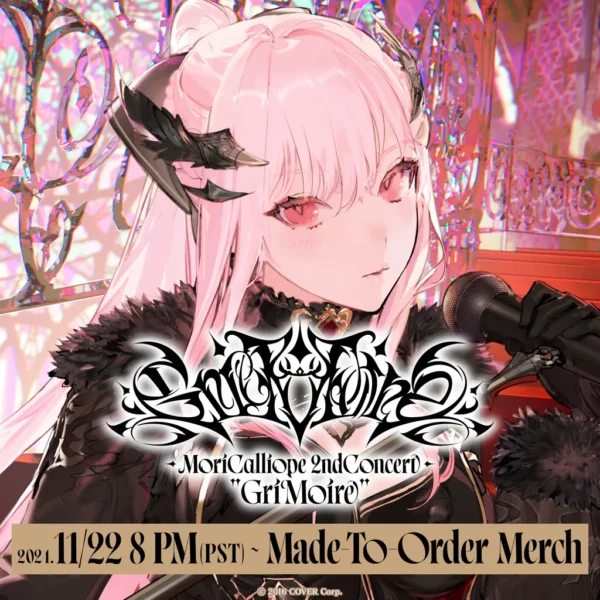 [Limited] Hololive English Mori Calliope 2nd Concert "Grimoire" Concert Merch (Made to Order Merch)