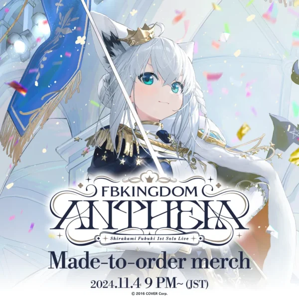 [Limited] Hololive Shirakami Fubuki 1st Solo Live FBKINGDOM "ANTHEM" Concert Merch (Made to Order Merch)