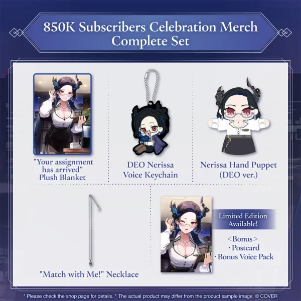 [Limited] Hololive English Nerissa Ravencroft 850K Subscribers Celebration Merchandise - Image 2